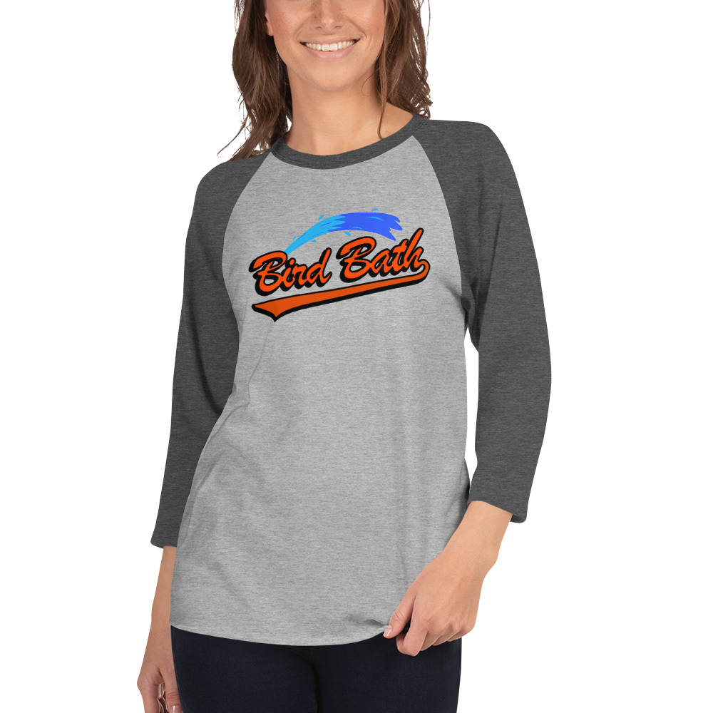 Bird Bath Water Splash Baseball T-shirt - Unisex
