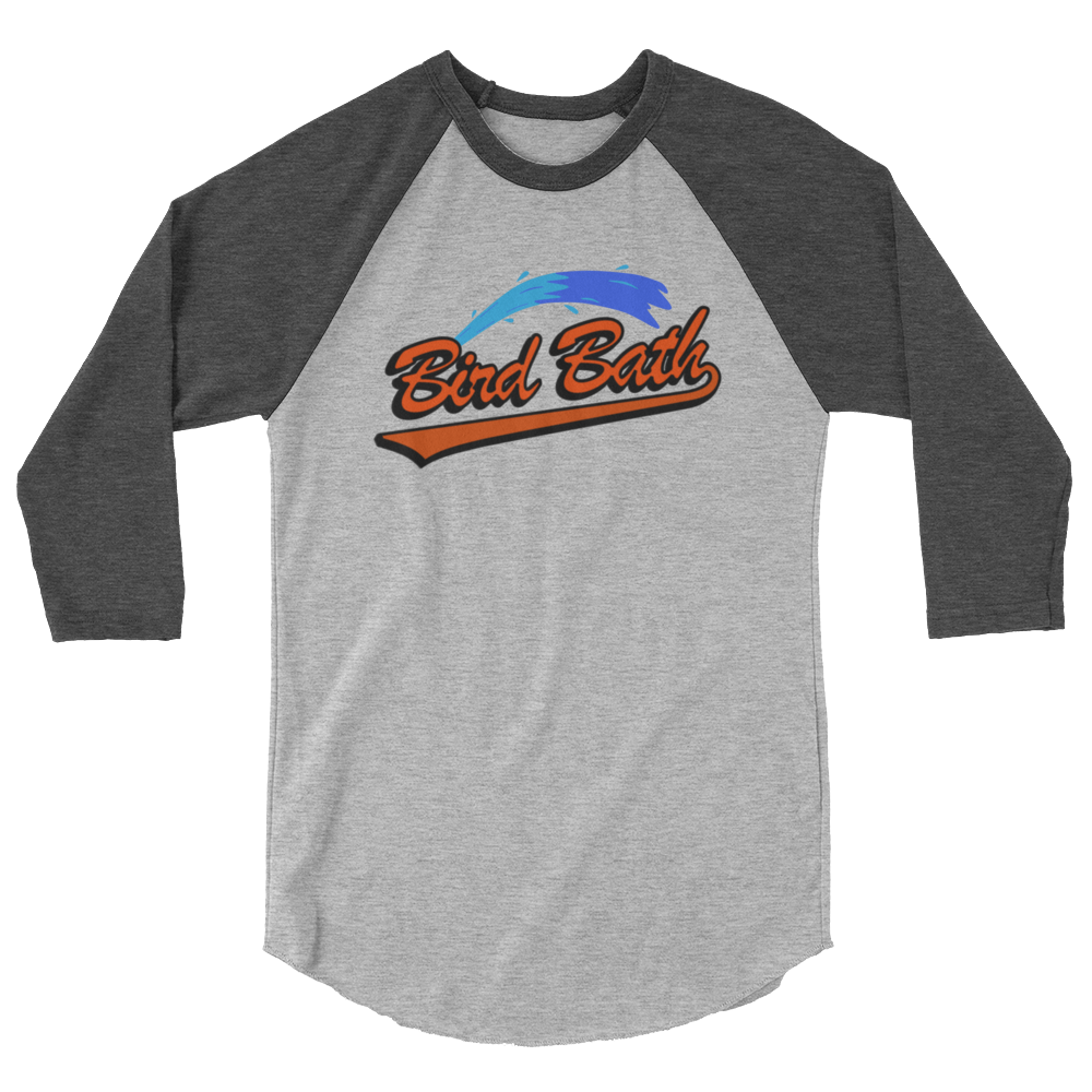 Bird Bath Water Splash Baseball T-shirt - Unisex