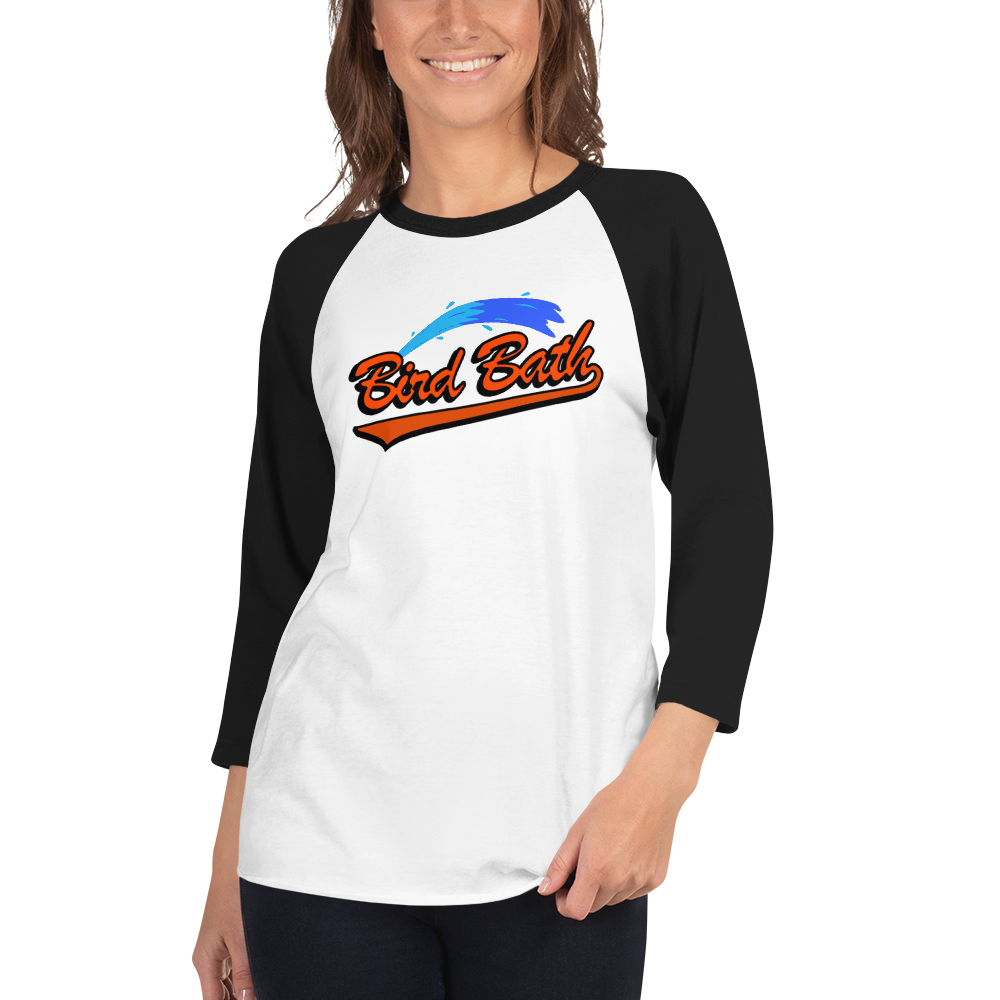 Bird Bath Water Splash Baseball T-shirt - Unisex