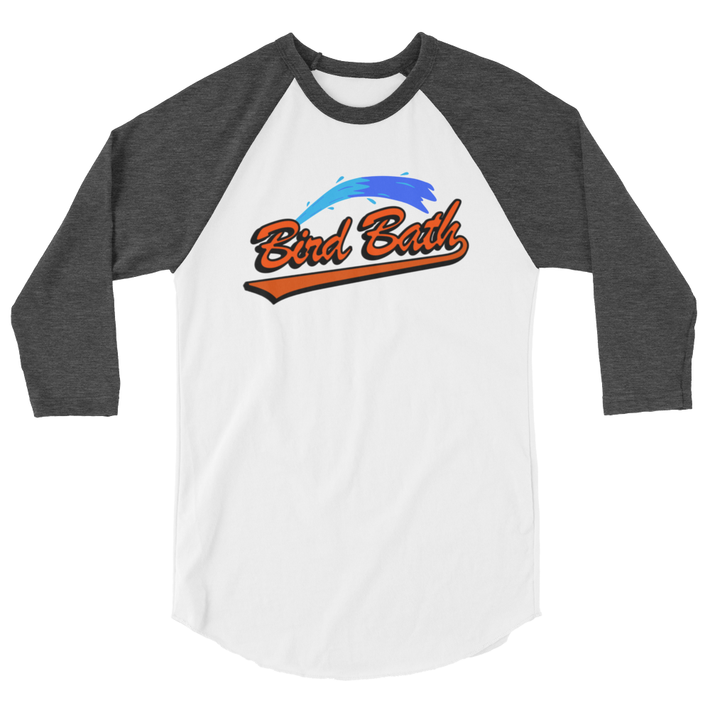 Bird Bath Water Splash Baseball T-shirt - Unisex