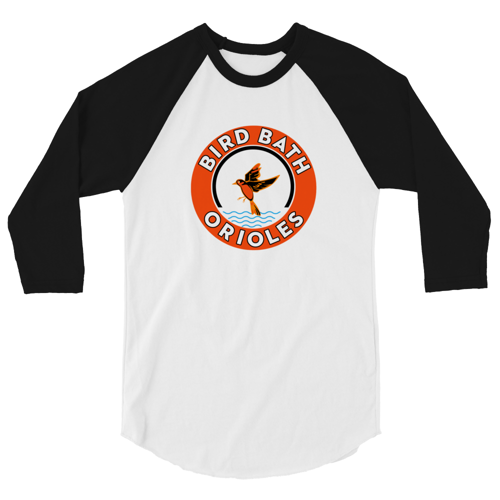 Bird Bath Circle Logo, Baseball T-Shirt - Unisex