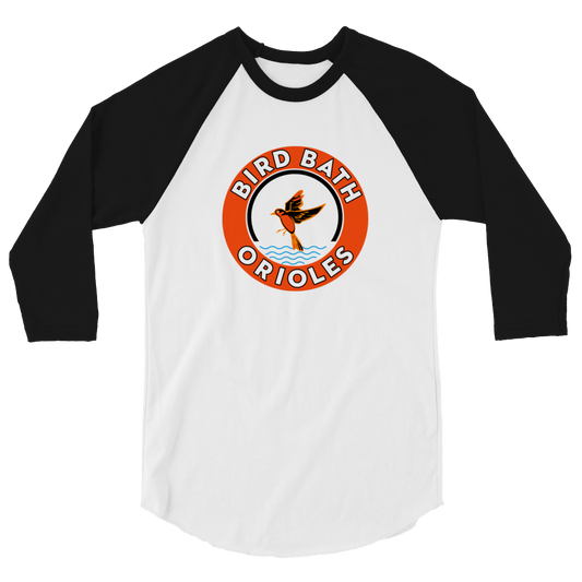 Bird Bath Circle Logo, Baseball T-Shirt - Unisex