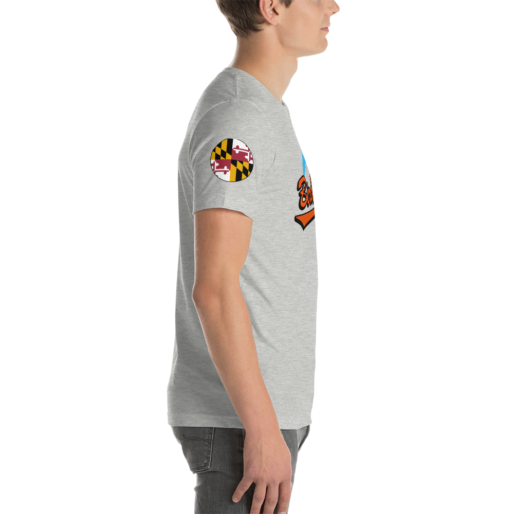 Bird Bath Water Splash T-Shirt, w/ MD Flag Patch and Section 86 - Unisex