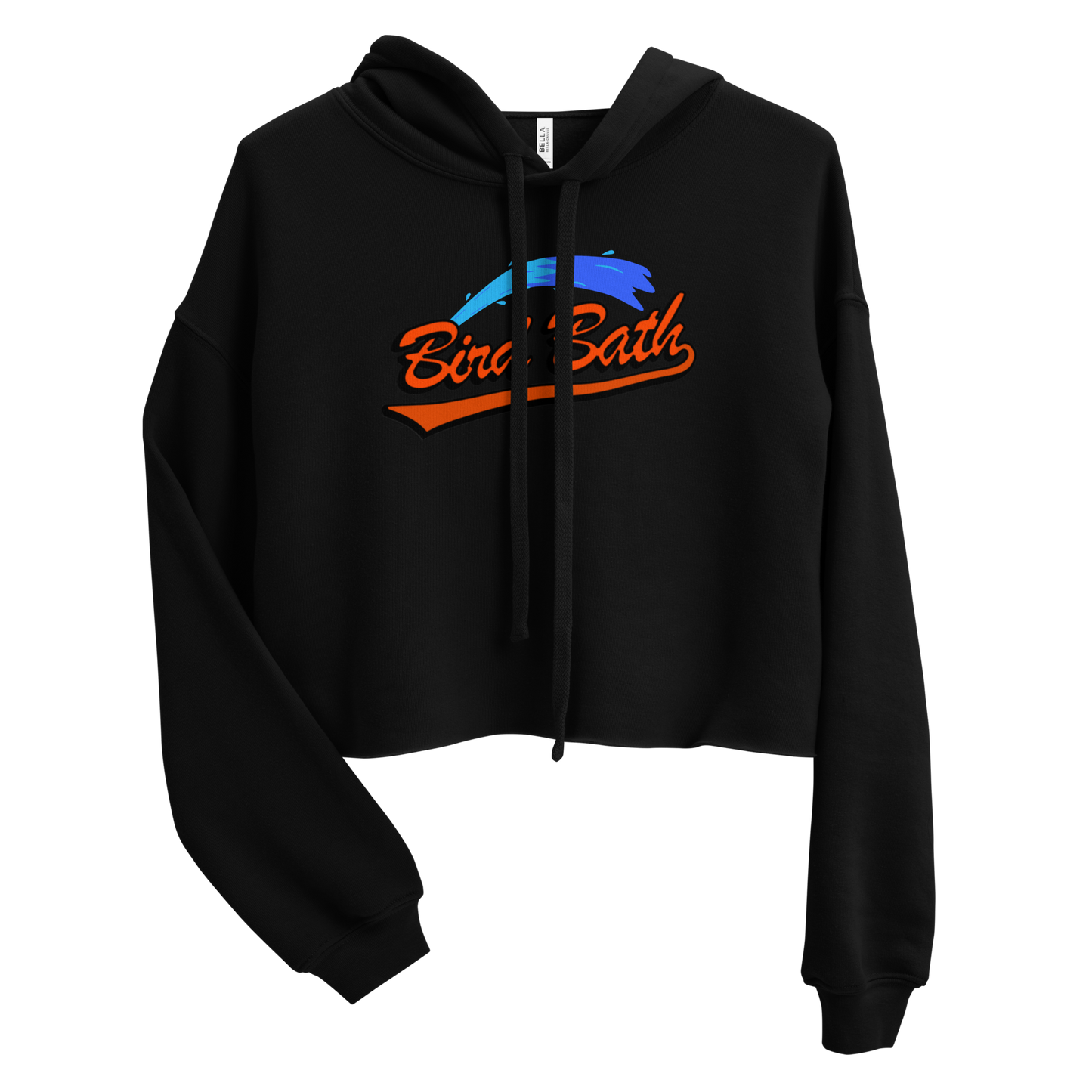 Bird Bath Water Spray Crop Hoodie